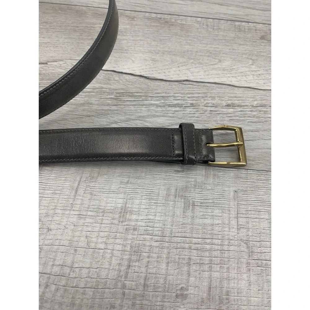Alexander Julian gray dress belt 36‎ men's imported cowhide lined made In Italy